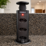 Torre De Tomadas Retrátil De Embutir Mesa Cozinha Sobrepor Bancada Escritório Totem Bivolt Plug 20A - Imagem 2