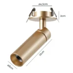 Spot Led De Embutir Blet Dourado 5w 3000k 400lm Nordecor - Imagem 4