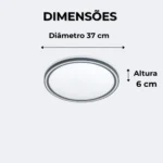 Plafon Led Gênova Redondo 31w 3 Temperaturas 3000/4000/6500 - Imagem 4