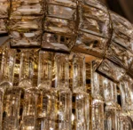 Lustre Dourado de Cristal K9 com Soquete E14 50x65cm - Imagem 2